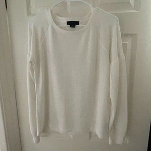 Sanctuary White Semi Sheer Balloon Sleeve Top Size XS